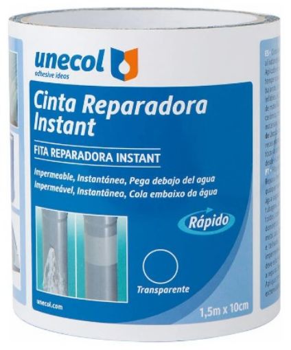 Imagen de CINTA REPARADORA TRANSPARENT 10CMX1,5M 7711 UNECOL